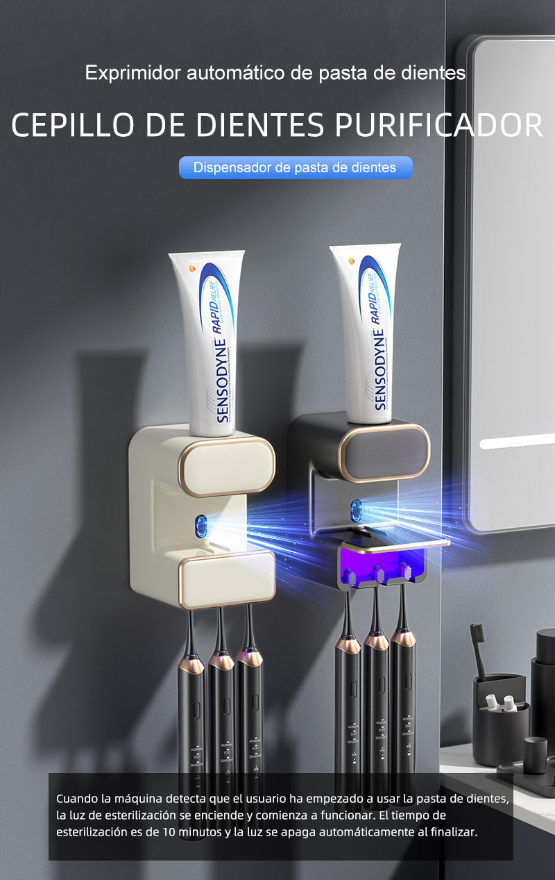 Exprimidor Automático de Pasta de Dientes con Esterilización UV Profunda