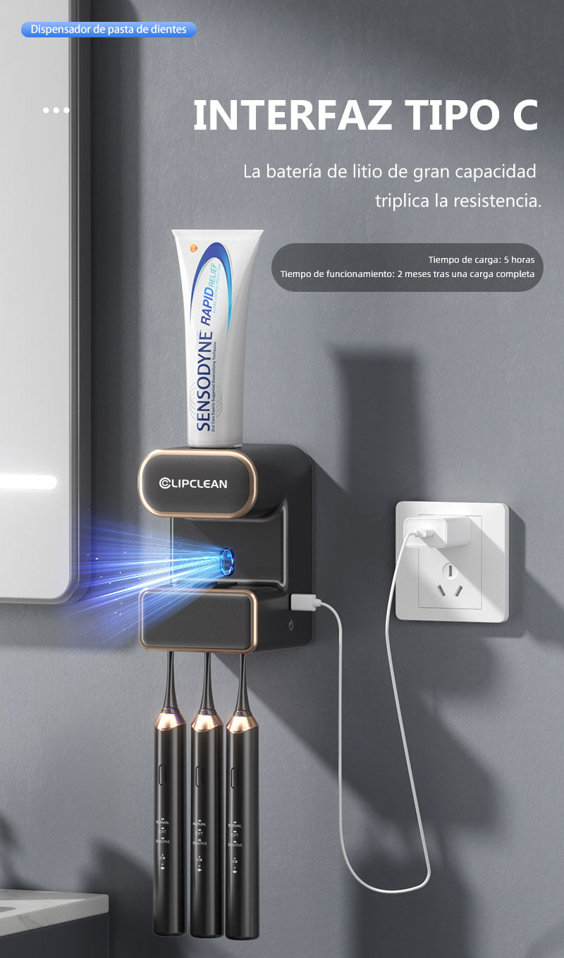 Exprimidor Automático de Pasta de Dientes con Esterilización UV Profunda